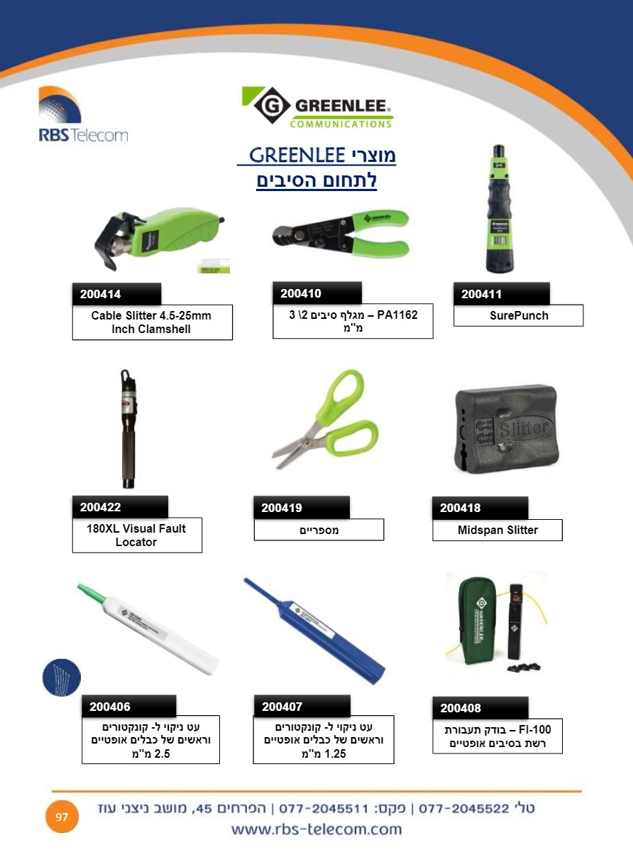 Catalogs, price lists and presentations RBS